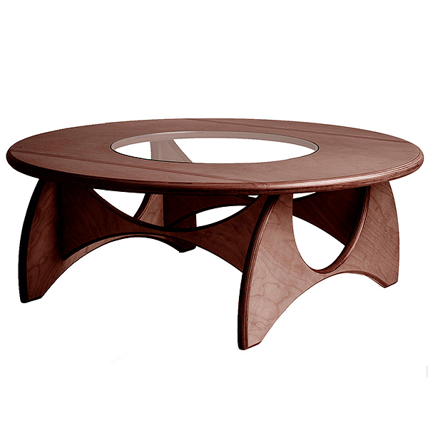 Abstract Wooden Coffee Table