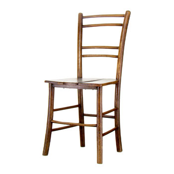 Rustic Stained Wood Chair Main Image